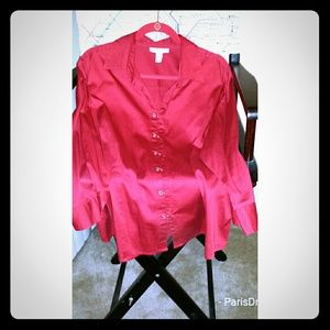 CHERRY RED WITH SILVER CLASPS SZ 18/20W CHRISTMAS